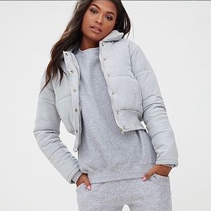 PrettyLittleThing cropped puffer jacket